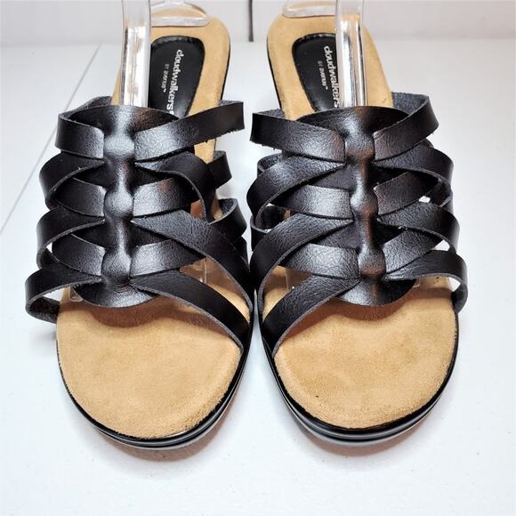 Cloudwalkers Suri Faux Leather Lattice Woven Slide Sandals - Picture 5 of 11